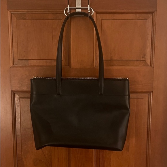 kate spade Black Leather Tote with Front Slip Pocket - Picture 5 of 5